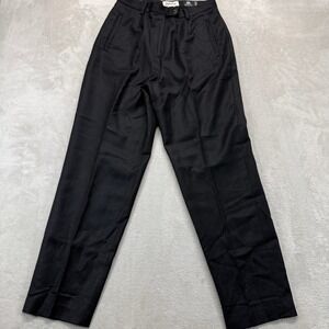 Jonathan Logan Pants Men's 10 Wool Trousers Black Pleated High Rise Straight Leg